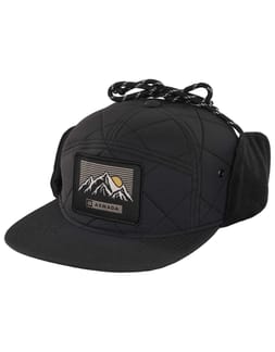 Seven Panel Quilted Hat Black