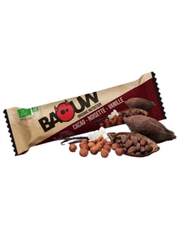 Barre bio 25g Baouw Cacao-Noisette-Vanille