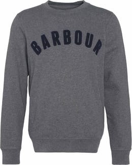 Prep Logo Crew Neck Sweatshirt Mid Grey Marl
