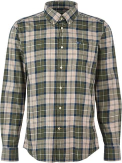 Wetheram Tailored Tartan Shirt Forest Mist