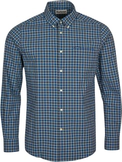 Lomond Tailored Tartan Shirt Blue Granite
