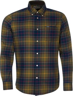 Fortrose Tailored Tartan Shirt Shadow Classic Tartan