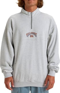 Burleigh Half Zip Sweatshirt Light Grey Heather