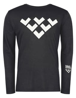 M Chevron Merino Blend manches longues Black