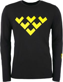 M Chevron Merino Blend Long Sleeve Black/Yellow