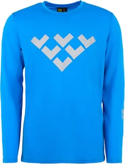 M Chevron Merino Blend Long Sleeve Blue