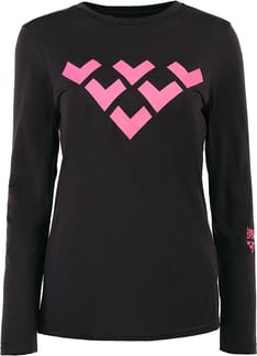 W Chevron Merino Blend Long Sleeve Black/Pink