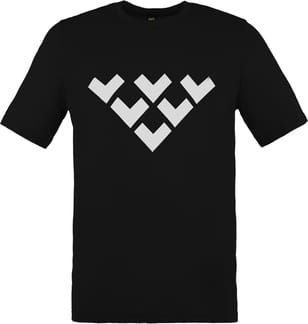 M Chevron Merino Blend Short Sleeve Black