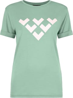W Chevron Merino Blend Short Sleeve Light Green