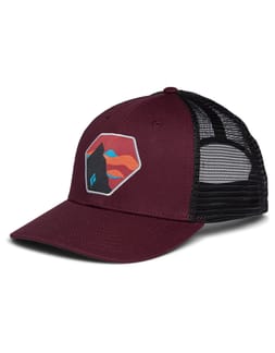 Low Profile Trucker Hat Bordeaux Black