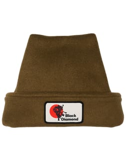 Pointed Fleece Beanie Dark Moss
