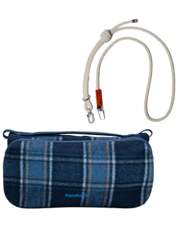 Pack Bottle Sacoche Medium Blue Check Check Wool