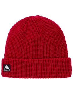 Recycled Waffle Beanie Deep Red