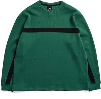 AG Tech Layer Waffle Crewneck Dirty Money True Black