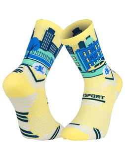 Socquettes Trail Collector DBDB New-York Jaune/Bleu