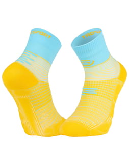 Socquette Run Marathon.2 Mid Jaune/Bleu