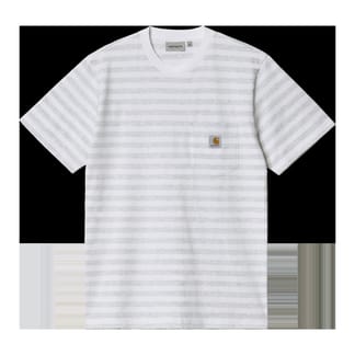 S/S Scotty Pocket T-Shirt Scotty Stripe, Ash Heather / White