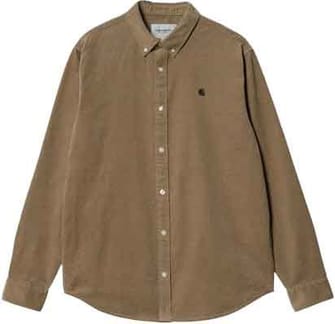 L/S Madison Fine Cord Shirt Buffalo Black
