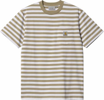 S/S Scotty Pocket T-Shirt Scotty Stripe Ammonite White