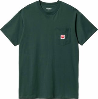 S/S Pocket Heart T-Shirt Discovery Green