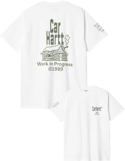S/S Home T-Shirt White / Dollar Green
