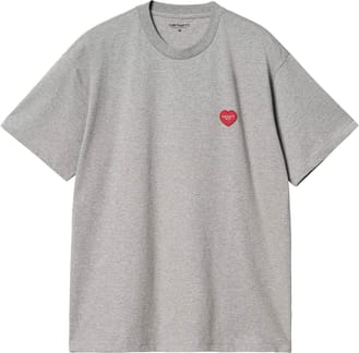 S/S Heart Patch T-Shirt Grey Heather