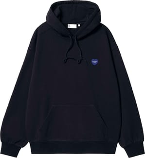 Hooded Heart Patch Sweat Dark Navy