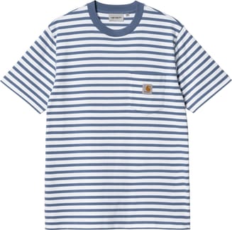 S/S Seidler Pocket T-Shirt Seidler Stripe, Sorrent / White