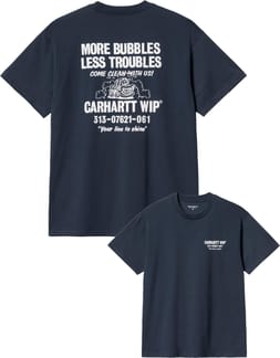 S/S Less Troubles T-Shirt Blue / Wax