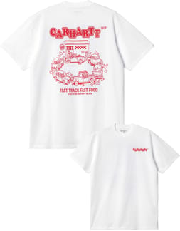 S/S Fast Food T-Shirt White / Red
