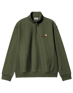 Half Zip American Script Sweat Tarragon