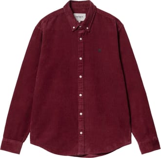L/S Madison Cord Shirt Malbec / Black