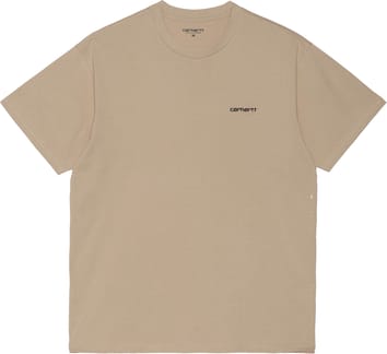 S/S Script Embroidery T-Shirt Wall / Black