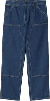 Double Knee Pant Blue Stone Washed