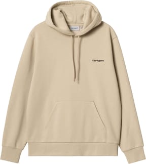 Hooded Script Embroidery Sweat Wall / Black