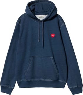 Hooded Ingo Sweat Garment Dyed Dark Blue