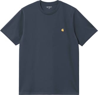 S/S Chase T-Shirt Dusky Blue / Gold