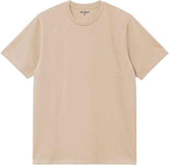 S/S Script Embroidery T-Shirt Fleur de Sel White