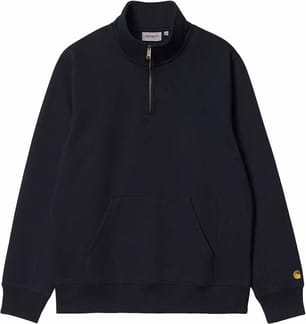 Chase Neck Zip Sweat Dark Navy / Gold
