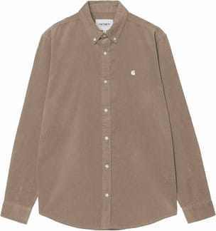 L/S Madison Fine Cord Shirt Iroko / Wax