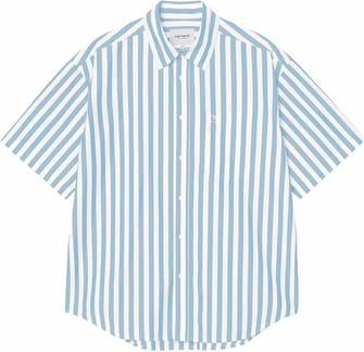S/S Royce Shirt Royce Stripe Icaria / White