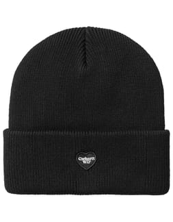 Small Heart Beanie Black
