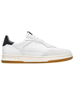 Haywood White Leather Black