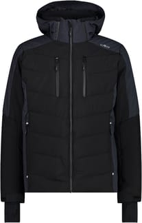 Man Jacket Zip Hood Twill Nero