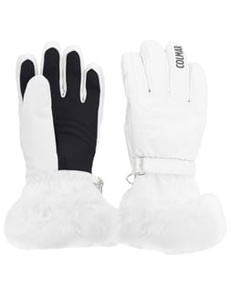 Ladies Gloves Fur White