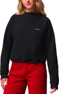 High Cascades Crop French Terry LS Black
