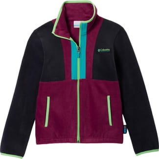 Back Bowl II Full Zip Fleece Black Marion Berry Teal