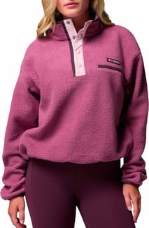 Helvetia II Cropped Half Snap Fleece Antique Mauve Mineral Pink
