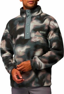 Helvetia II Printed Half Snap Fleece Sedona Sage Dyeflow