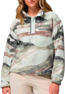 Helvetia II Printed Cropped Half Snap Sedona Sage Summits